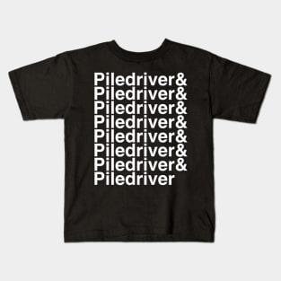 Piledriver helvetica list Kids T-Shirt